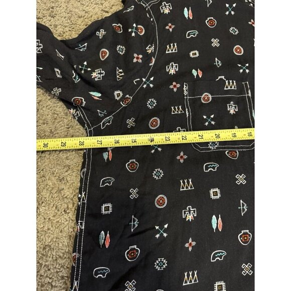 PANHANDLE Button Up Tunic Shirt Western Aztec Cowboy Rodeo Indian Soft Light 3X - Picture 8 of 8